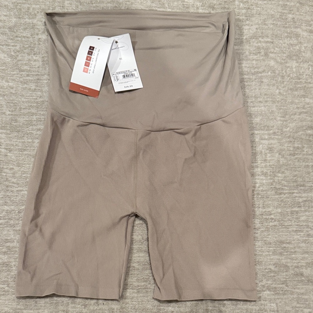 Isabel Maternity by Ingrid & Isabel Tan Bike Shorts